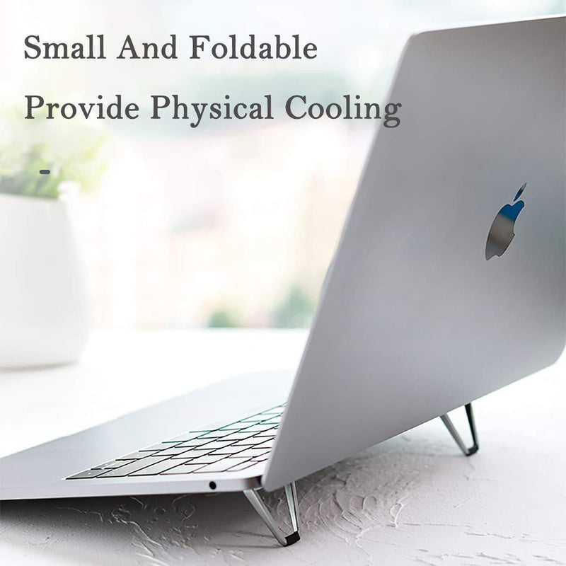 Mini Invisible Laptop Stand Pad-2Pack(4Pcs) SUNTAIHO Aluminum Cooling Computer Keyboard Mount Kickstand,Ergonomic Lightweight Laptop Desk Stand for MacBook Pro/Air, Lenovo,12-17 Inches Tablet&Laptop 2pack（4pcs）