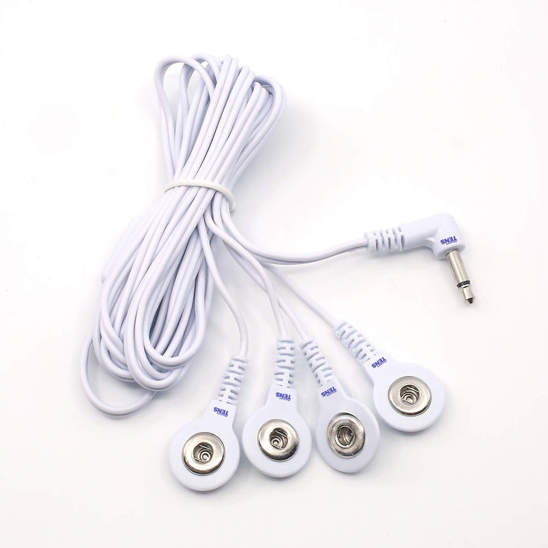 Tens Lead Wires, Port Doubler, 4 Snap Connectors (2 Pack), Discount Tens Brand 3.5mm Plug (standard headphone size)