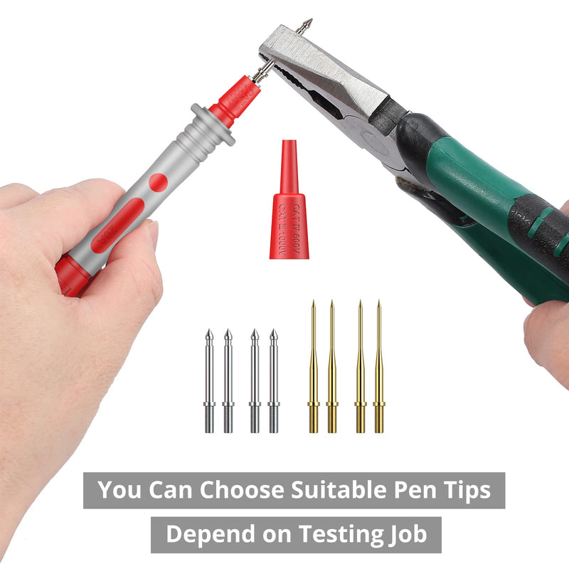 Multimeter Test Lead 24pcs, Proster Electrical Multitester Leads Automotive Multimeter Probe Alligator Clips Replaceable Volt Clamp Meter Leads Electronic Test Lead
