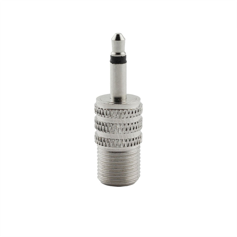 E-outstanding 2Pcs F-Type Female Jack to 3.5mm 1/8" Male Plug Mono Coaxial Audio Adapter Converter