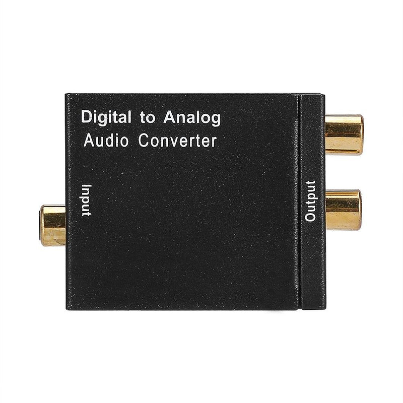 Digital to Analog Converter Adapter Digital Optical Coaxial Toslink to Analog Audio Signals with Optical Fiber Cable and USB Power Cable