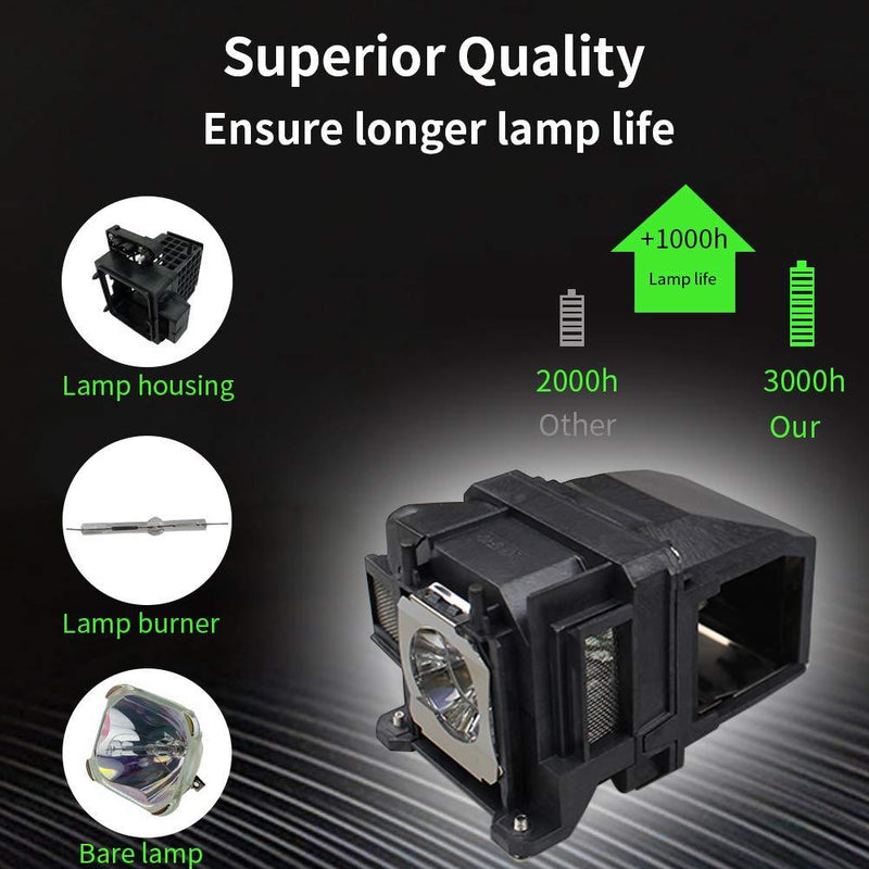 Molgoc Projector lamp Compatible for EX7240 Bulb, ELPLP88 V13H010L88 Replacement Bulb EX3240 EX9200 EX5240 Bulb fit Home Cinema PowerLite H682 EB-X36 EH-TW5210 EH-TW5300 EH-TW5350 EH-TW5350S