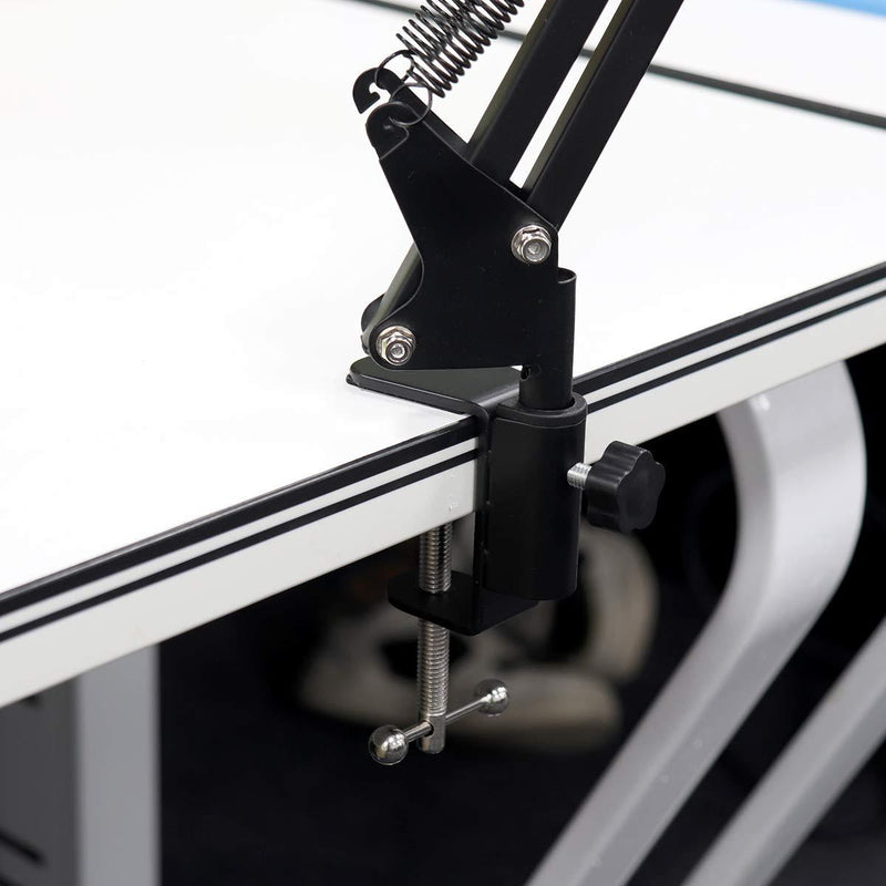 RTNLIT Universal C Shape Table Mount Clamp for Microphone Suspension Boom Scissor Arm Stand Holder with Adjustable Positioning Screw, Fits up to 1.77"/4.5cm Desktop Thickness-Black Black