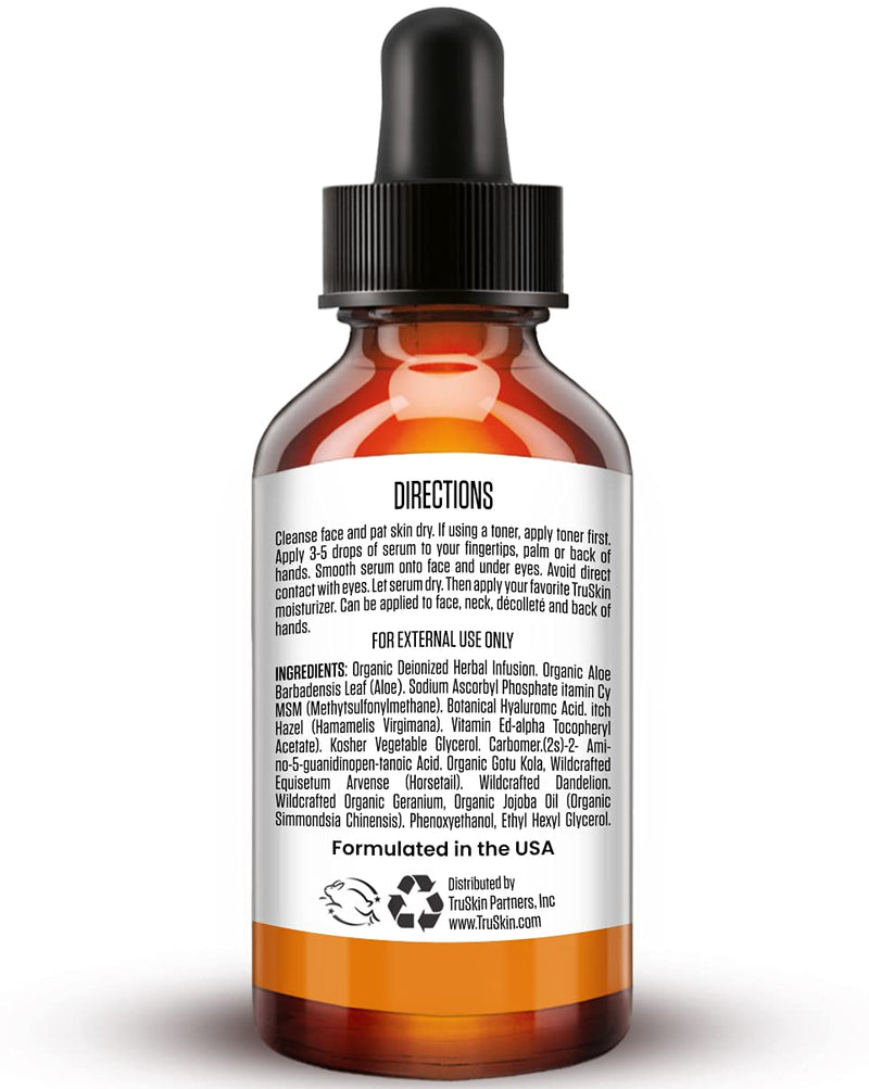 TruSkin Vitamin C Serum for Face, Anti Aging Serum with Hyaluronic Acid, Vitamin E, Organic Aloe Vera and Jojoba Oil, Hydrating & Brightening Serum for Dark Spots, Fine Lines and Wrinkles, 1 fl oz 1 Fl Oz (Pack of 1)