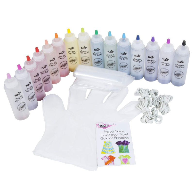 Tulip One-Step Tie-Dye Kit 15-Color Party Kit, Standard, Rainbow