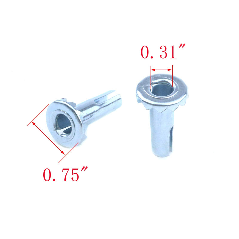 MY MIRONEY 20-Pack Caster Sockets Metal Caster Stem Sleeve Wheel Socket Furniture Insert for Stem Caster,Grip Ring Caster