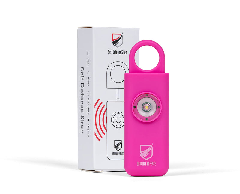 Original Defense Self Defense Siren. Authentic Personal Keychain Security Alarm for Women, Kids & Elders. Personal Alarms (Magenta) Magenta