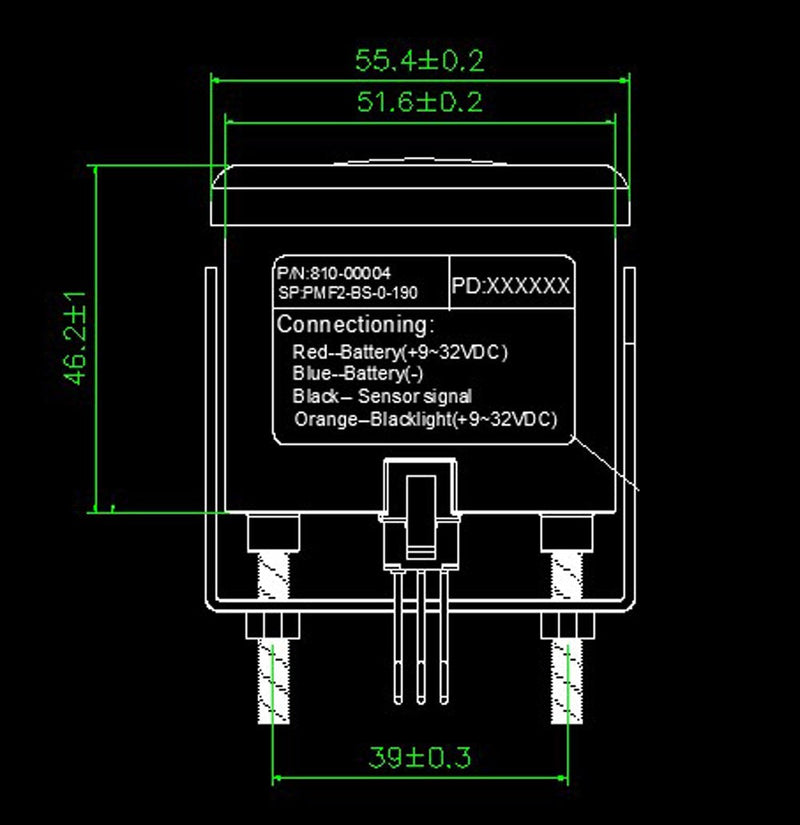 SAMDO Universal Water Level Gauge Liquid Level Meter 52mm 0-190ohm for Yachts Vessels Marine Boat 9-32V 2"