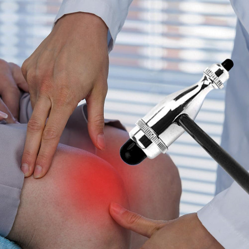 Neurological reflex hammer, Trömner Neurological reflex hammer, reflex hammer Trömner impact hammer, with brush and needle, reflex hammer for skin reflexes and surface reactions, black