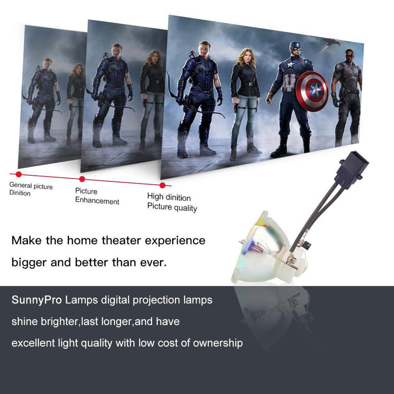 SunnyPro ELPLP85 / V13H010L85 Replacement Projector Bare Bulb Compatible with Epson PowerLite Home Cinema 3000 3100 3500 3600e 3700 3900, EH-TW6600 EH-TW6600W EH-TW6700 EH-TW6800