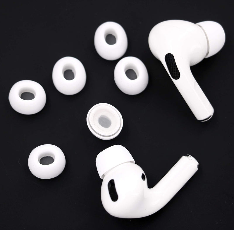 IiEXCEL Compatible with AirPods Pro Ear Tips Ear Buds, 3 Pairs Small Size Replacement Silicone Rubber EarTips Buds Gel Skin Cover Accessories for AirPod Pro - Small White S