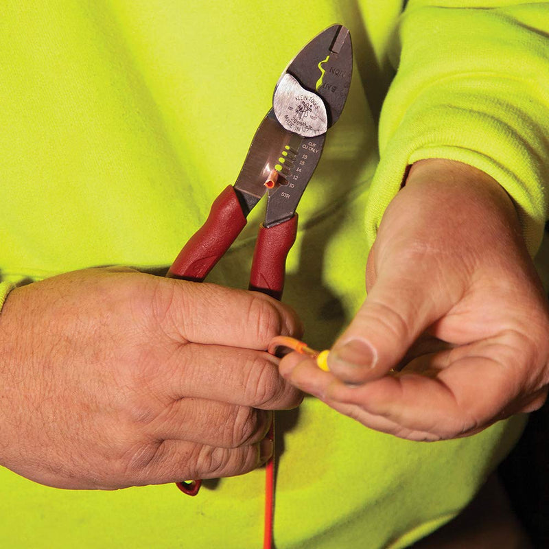 Klein Tools 2005N Wire Cutter, Stripper, Crimper Tool, Strips 10-18 AWG Stranded, Crimps 10-22 AWG Terminals, with Shear Cutter