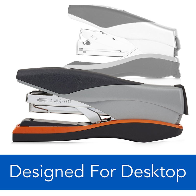 Swingline Stapler, Optima 40, Full Strip, Desktop Stapler, 40 Sheet Capacity, Reduced Effort Stapler for Office Desk Accessories and Home Office Supplies, Orange/Silver/Black, Full Size (87845) Pack of 1