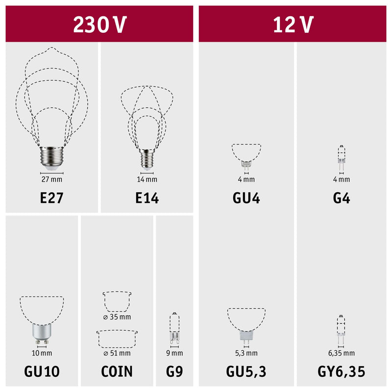 Paulmann 28914 LED lamp reflector set of 3 12V 3x450lm 36° 3x6 watt bulb chrome 2700 K GU5.3