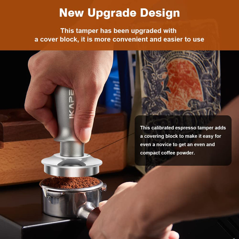 51mm Calibrated Espresso Tamper, Coffee Tamper with Two Calibrated Springs Loaded, High-quality Calibrated Tamper with Reliable Materials, 100% Food Grade 304 Stainless Steel Tamper 51mm