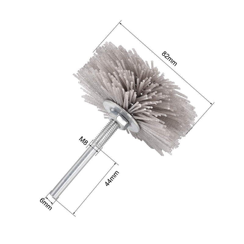 uxcell Abrasive Nylon Wheels Brush 120 Grits with 1/4 Inch Shank for Polish Grinder 3pcs