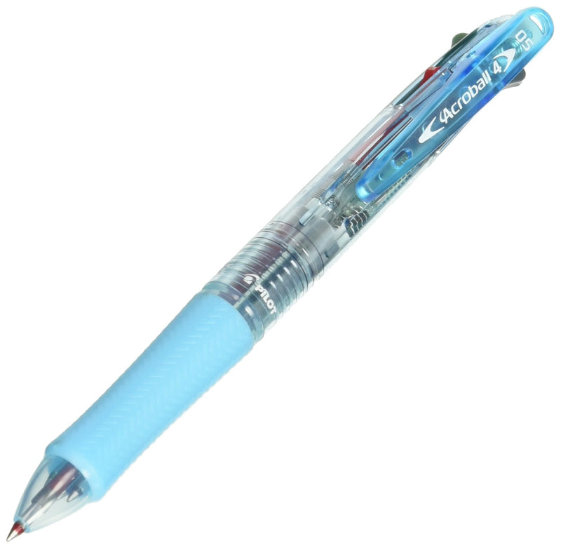 Pilot 4 Colors Ballpoint Pen, Acroball 4 Extra Fine, Black, Red, Blue & Green (Bkab-45EF-CSL) Soft Blue