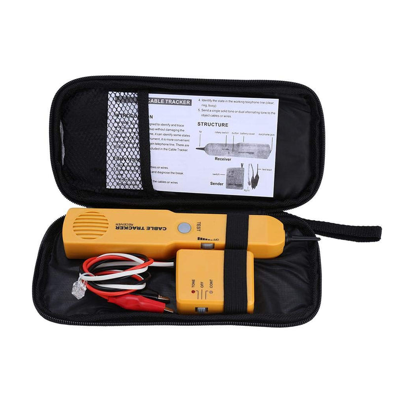 Wire Tracker, Multifunctional Cable Tester for Ethernet Network Cable Collation, RJ11 Network Toner Wire Tracker Tone Line Finder Detector Networking Tool