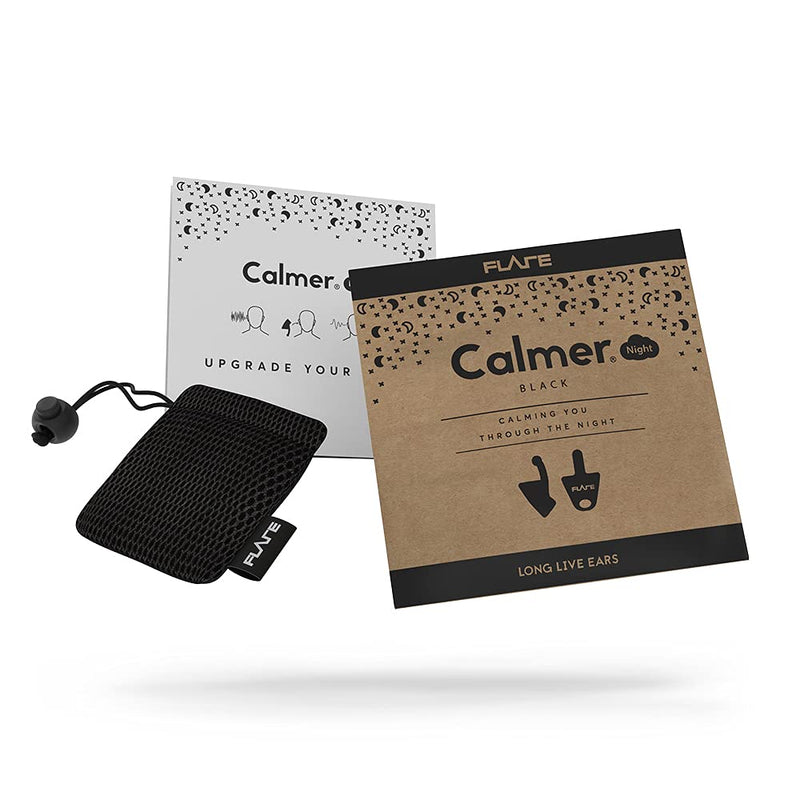 Flare Audio® Calmer® Night Black – in Ear Device to Gently Soothe Sound sensitivities - Reduce Stress in The Evening and Whilst Sleeping
