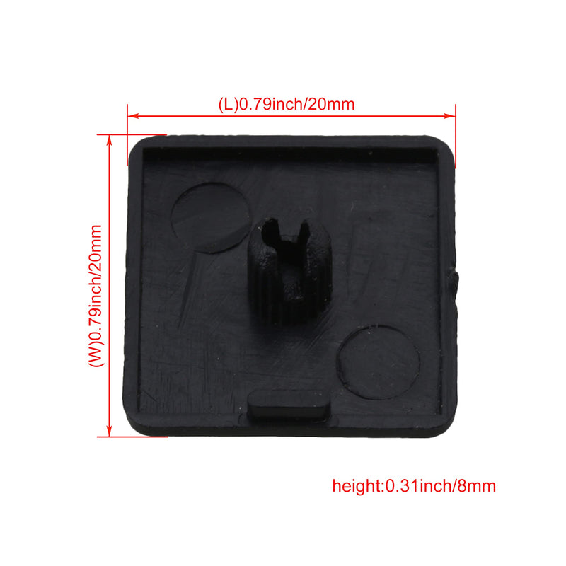 CNBTR European Standard Aluminum Plastic Extrusion End Cap Industrial 20x20mm Pack of 20