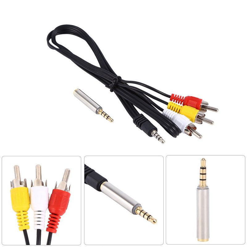 Zopsc Stereo Audio Video AUX Cable Video Wire AV Cable for Raspberry Pi 2 Model B+ Plug and Play New Support 1 to 3 Outputs and Connect Both Audio and Video