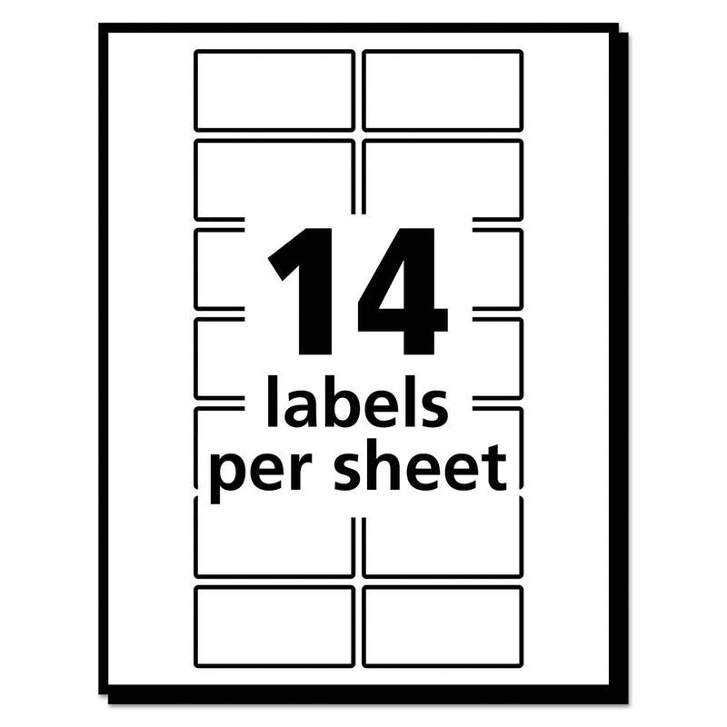 Avery Print or Write Removable Multi-Use Labels, 3/4 x 1-1/2, White, 504/Pack