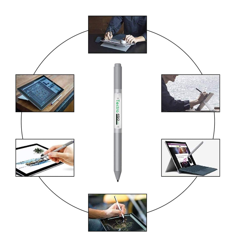 450mAh AAAA Batteries, Tectra 4 Count AAAA Rechargeable Ni-MH Batteries with AA AAA AAAA Ni-MH Universal Smart Battery Charger for Surface Pen Active Stylus 4 battery + 1 charger