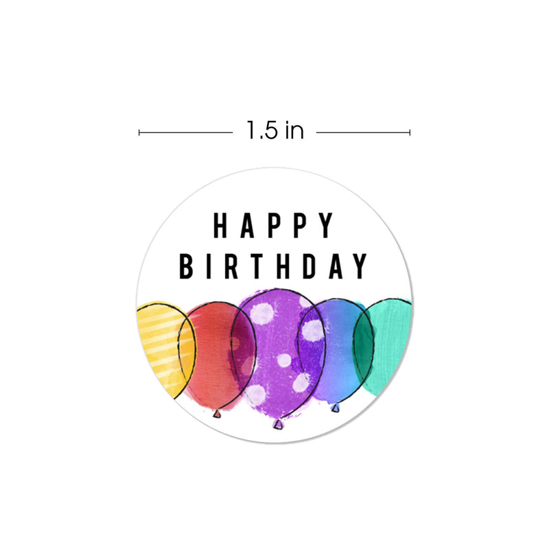 Modern, Vibrant Watercolor Style Birthday Stickers/Six Designs - 500 1.5" Labels