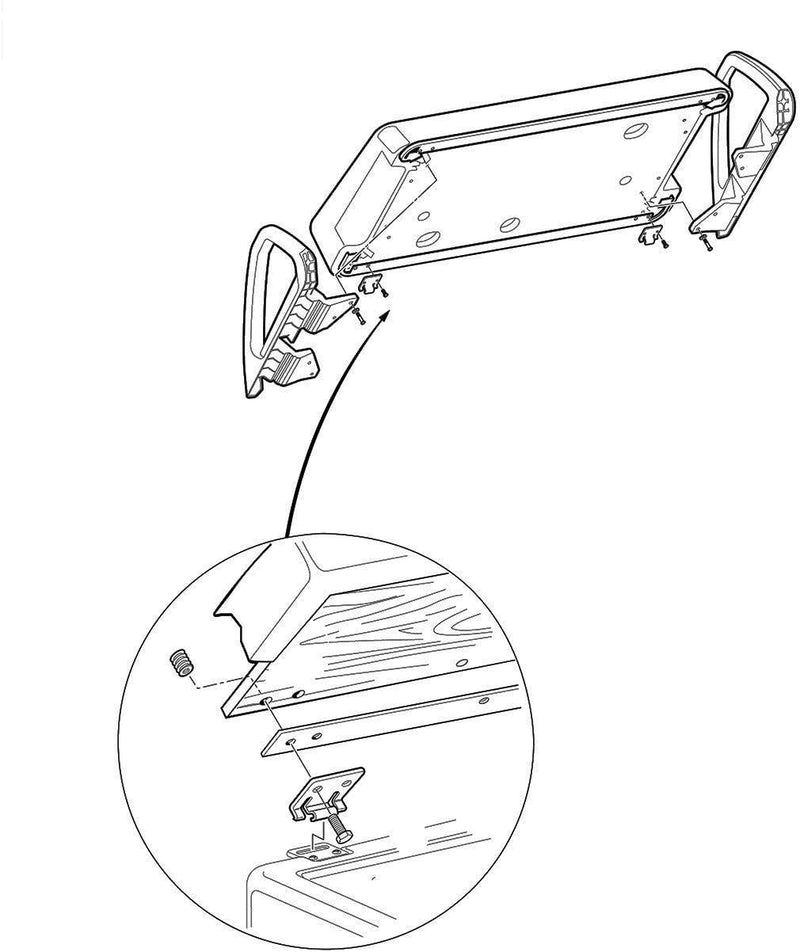 10L0L Golf Cart Seat Bottom Hinge Plate for EZGO(1995-up) TXT/Medalist Golf Cart Set of 2