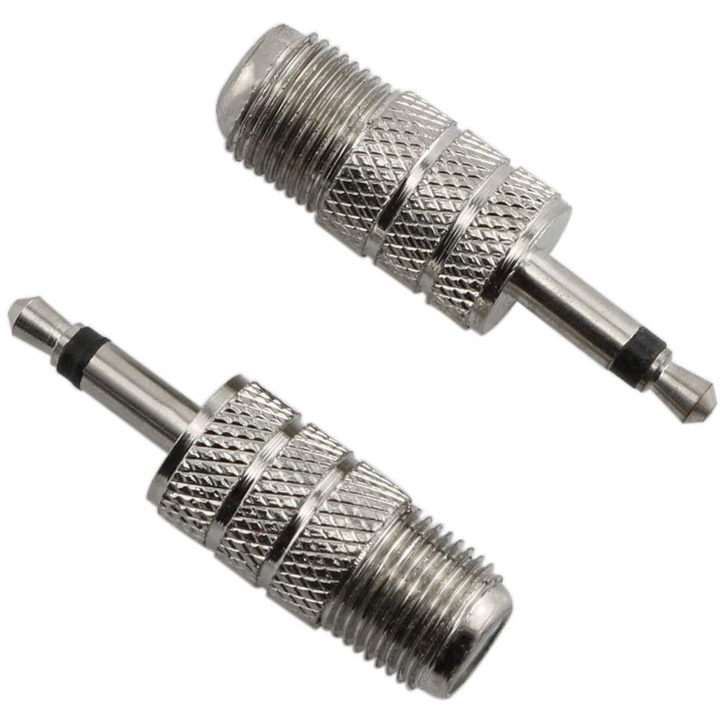 RuiLing 2-Pack 3.5mm (1/8inch) Male Plug to F Type Female Jack Connector Mono Audio Coaxial Converter Adapter