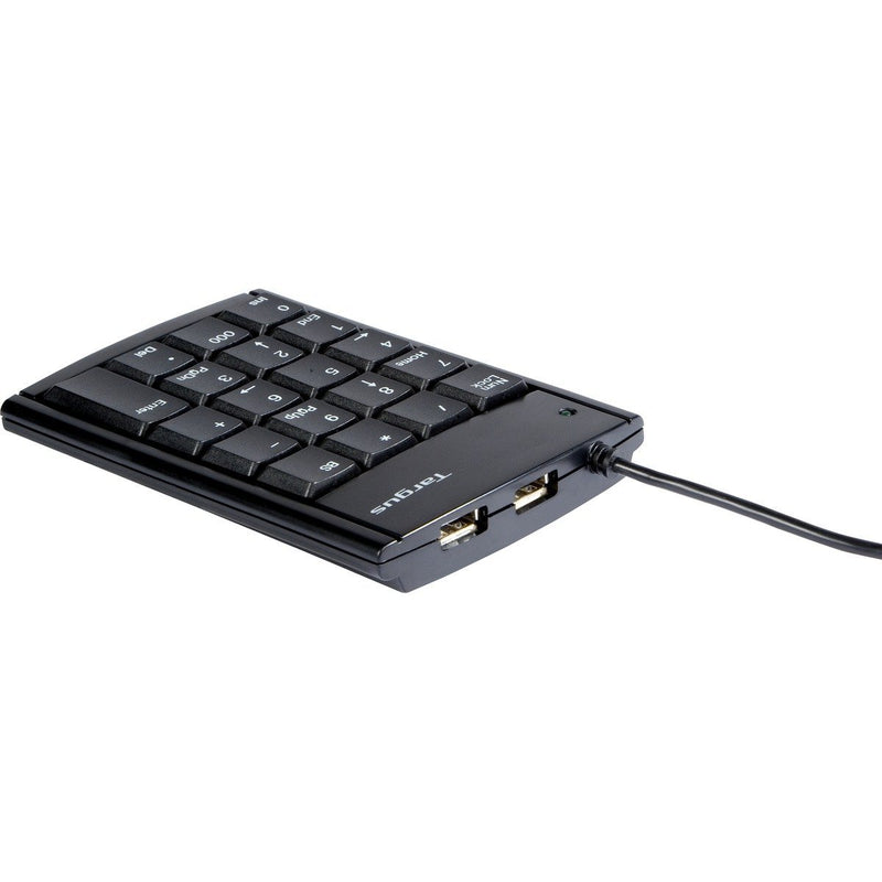 Targus Ultra Mini USB Keypad with USB Port Connector, True Plug-and-Play Device, Connects with Laptop, Desktop and Other Devices, Black (PAUK10U)