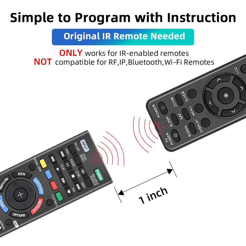 Gvirtue Sony Universal Remote Control for Almost All Sony RM-YD005 RM-YD014 RM-YD018 RM-YD021 RM- YD024 RM-YD025 YD026 RM-YD027 RM-YD028 RM-YD040 RM-YD063 RM-YD065 RM-YD092 RM-YD102 RM-YD103 RM- Y156 SN-14+L