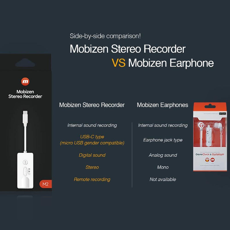 Mobizen Stereo Recorder Title All New, Upgraded Mobizen Stereo Recorder (M2) – World's First Internal Sound Recording Device for Android Phones and Tablets only