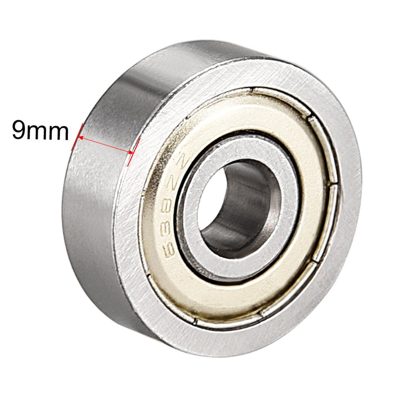 uxcell 638ZZ Deep Groove Ball Bearing Double Shield 638-2Z 80038, 8mm x 28mm x 9mm Chrome Steel Bearings (Pack of 1) 8mmx28mmx9mm