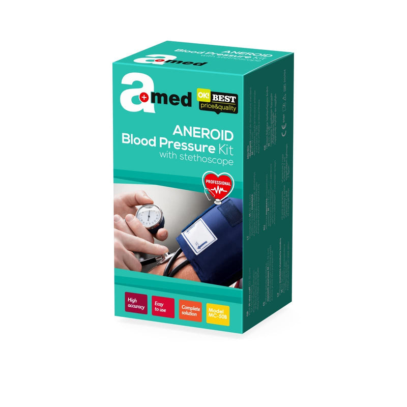 Amed Professional Analogue Aneroid Blood Pressure Monitor with Stethoscope