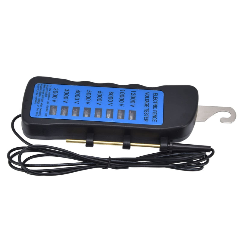 Haofy Electric Fence Voltage Tester, 12KV Neon Fence Voltage Tester 2000 to 12000V 8 Neon Indicator Lights Waterproof Fence Tester for Farms