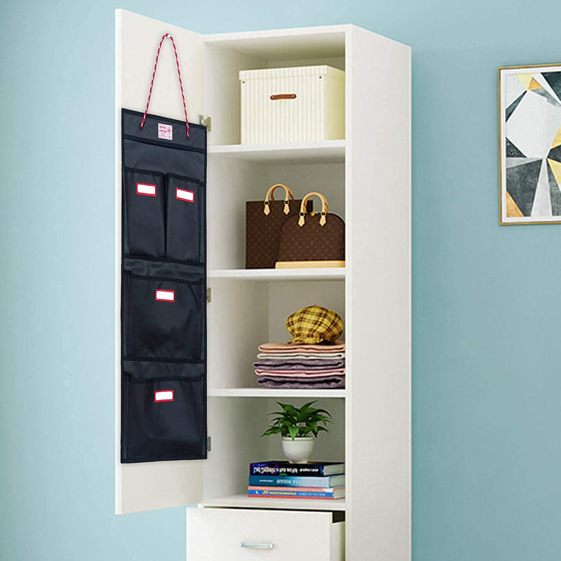 Rough Enough Entryway Door Hanging Wall Organizer Police Locker Storage Organizer for Work Home School Office Gym Accessories Black