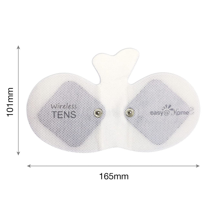 Easy@home Tens Unit Wireless Electrode Pads Self Stick Carbon Pads, 4 Pack 6.5" x 3" Reusable - Non Irritating Design Pulse Massagers Replacement, 2 Pads per Pack, ETP015