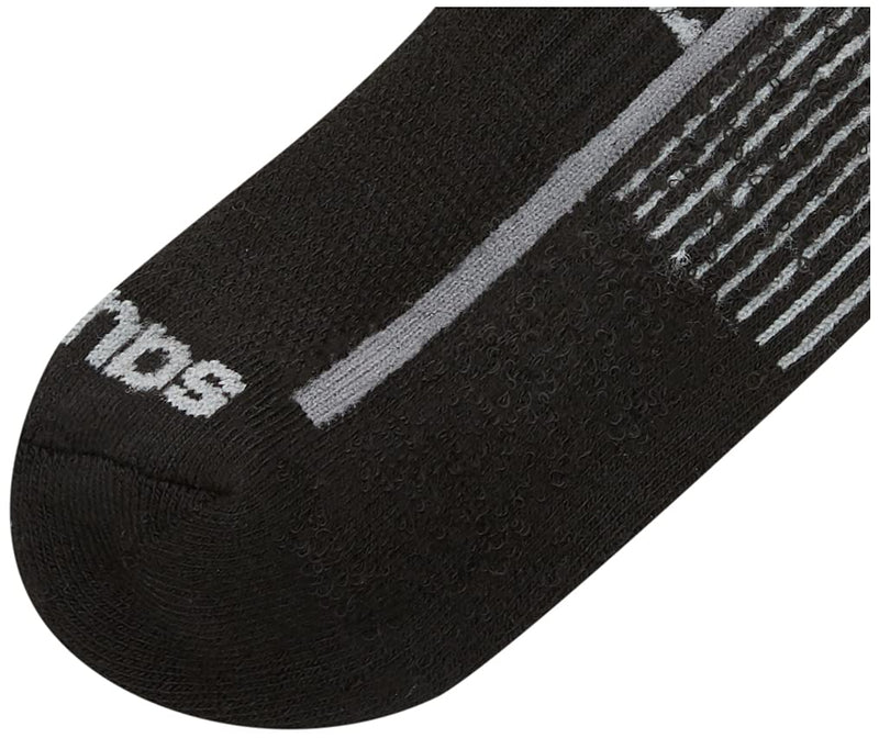 Saucony mens Multi-pack Bolt Performance Comfort Fit No-Show Socks Shoe Size: 8-12 Black Assorted (6 Pairs)