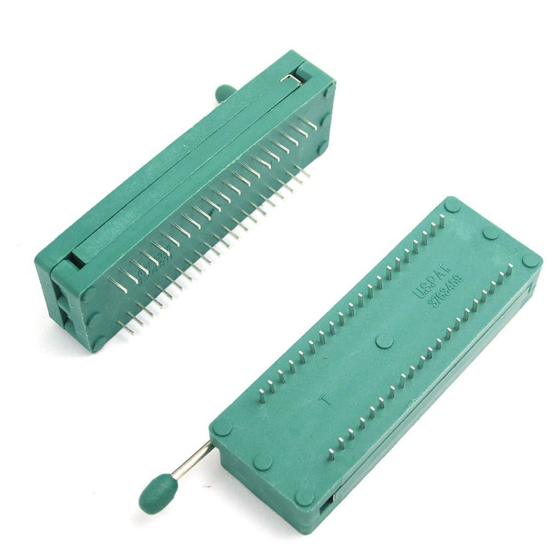 DollaTek 2PCS Universal 40-Pin ZIF DIP IC Test Board Socket