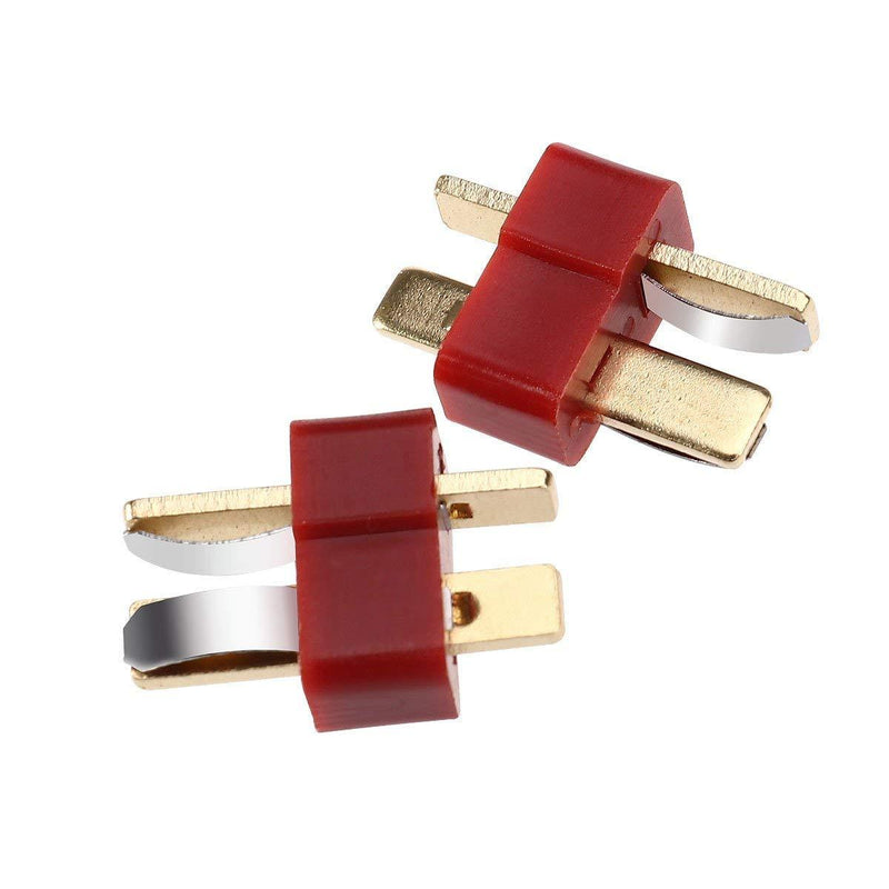 FLY RC 10 Pairs Deans T Plug Connectors Male and Female with 20pcs Shrink Tubing for RC LiPo Battery Deans T (10Pairsï¼‰
