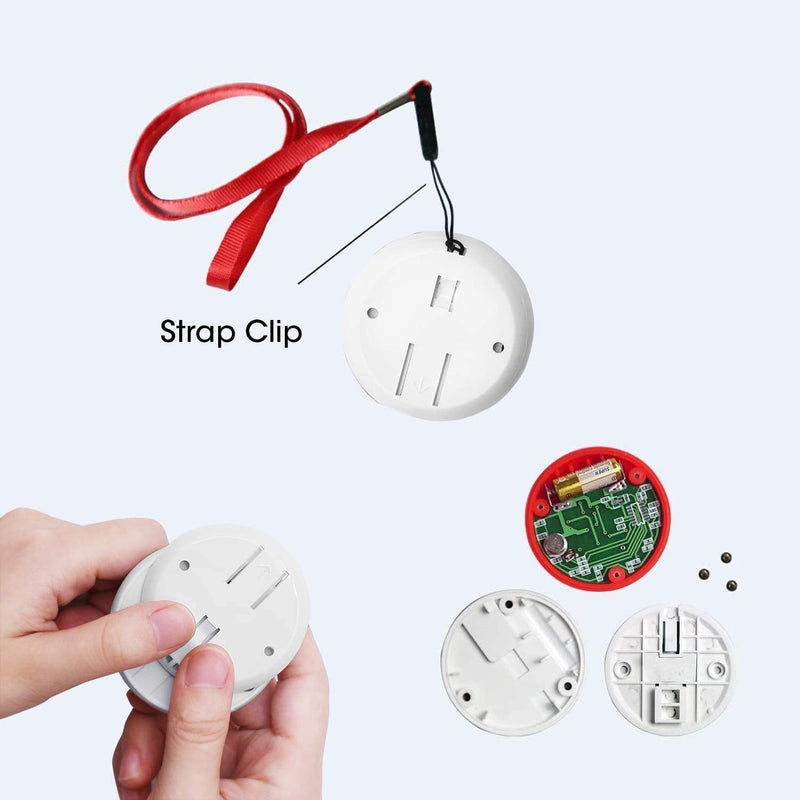 CallToU Wireless Caregiver Pager Smart Call System 2 SOS Call Buttons/Transmitters 2 Receivers/1 Steel Hand Bell Nurse Patient Help for Home/Personal Attention Pager Receiver Alert