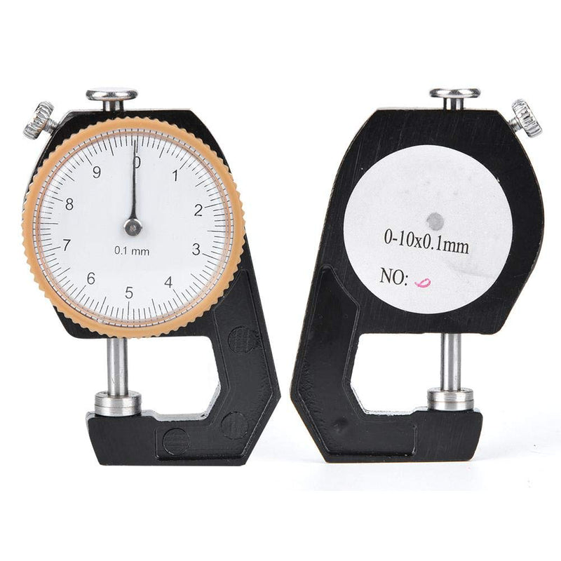 0~10mm Thickness Gauge, Flat Head Thickness Tester Dial for Leather Cloth Measuring Accuracy 0.1mm