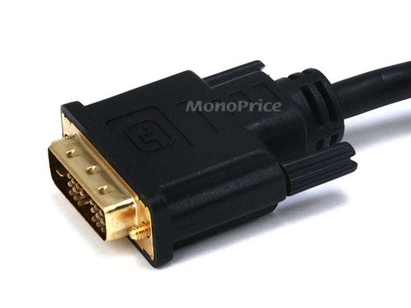 Monoprice 3ft 28AWG High Speed HDMI to Adapter DVI Cable with Ferrite Cores - Black 3 Feet