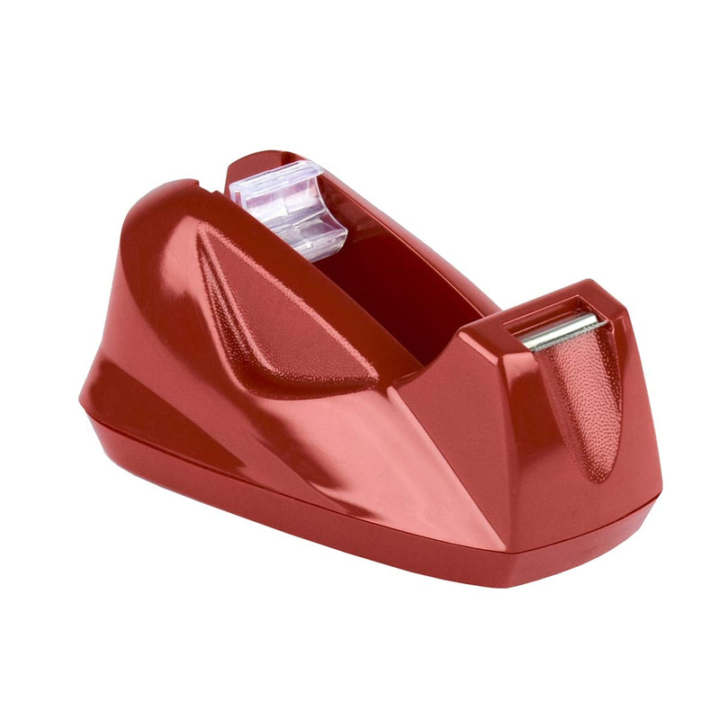 Acrimet Premium Desktop Tape Dispenser Non-Skid Base (Heavy Duty) (Red Color)