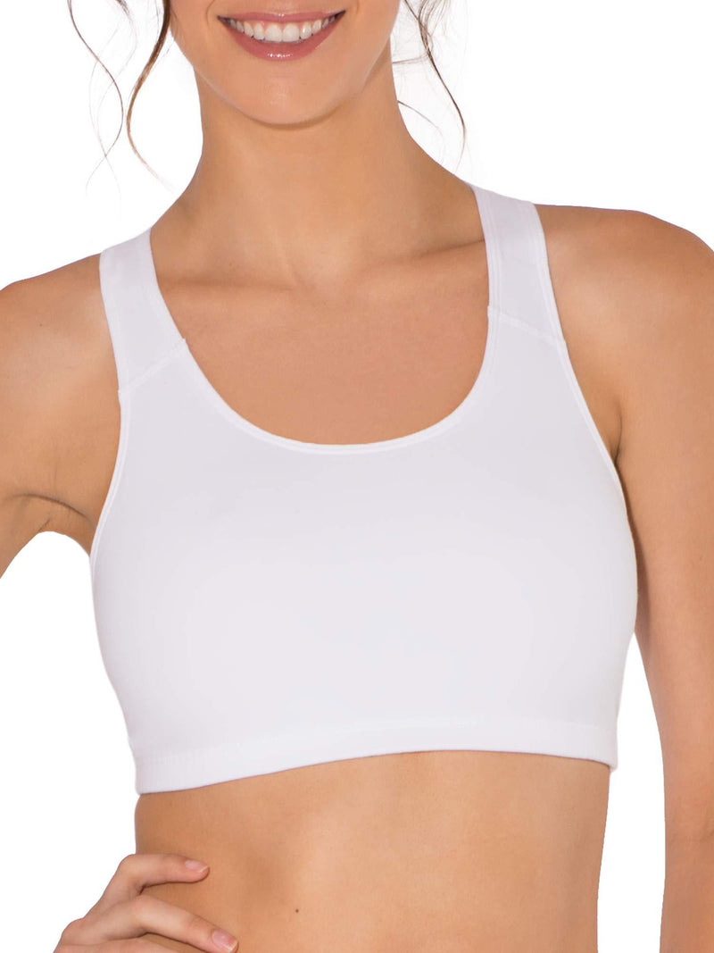Fruit of the Loom Women's Built Up Tank Style Sports Bra 36 Blue Gem Heather With Black/White/Black Hue