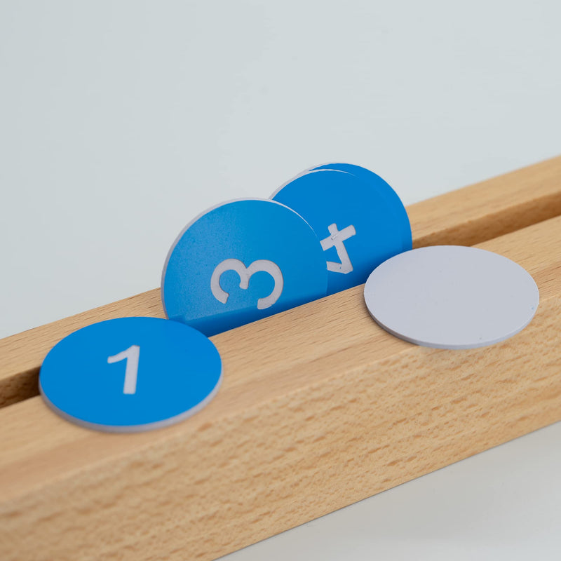 StayMax Plastic Number Tags Engraved Numbered Tags Without Hole (1-100, Lightblue) 1-100
