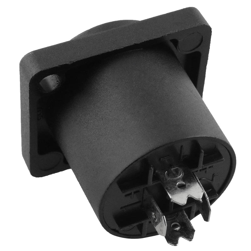 AXLIZER 2PCS 4 Pole Square Female Panel Mount Socket Twist Lock Speaker Female Jack Panel Mount Socket Connector-Audio Speaker Jack Twist Lock