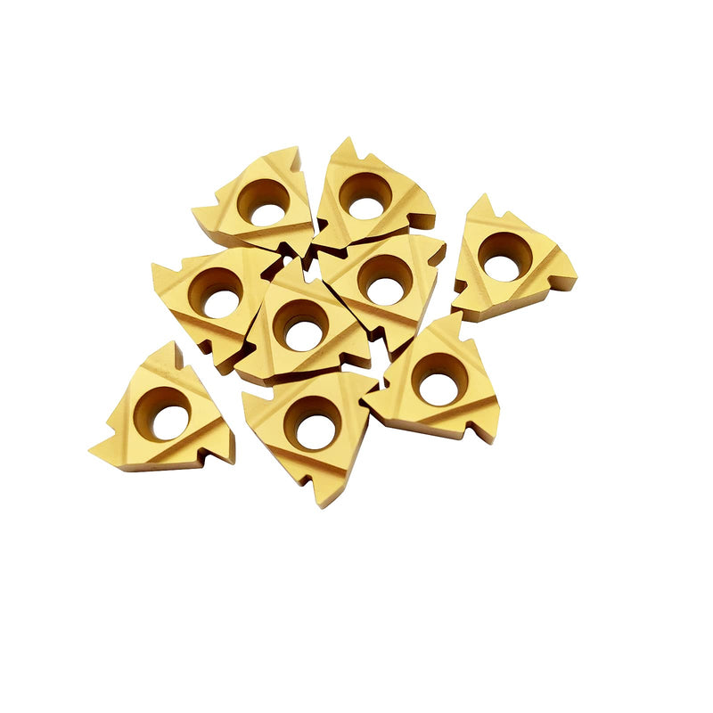 5/8" SER1616H16 CNC Lathe Carbide Indexable Turning Tool Holder with 10pcs 16 AG60 Indexable Carbide Turning Inserts.