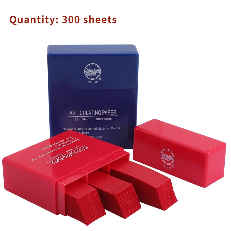 ANNWAH Dental Articulating Paper - Thicker Double Side Bite Paper Strips 100μm Thickness Oral Teeth Care Material Dental Lab Products 300 Sheet/Box… Blue